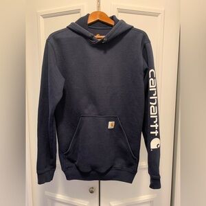Navy Blue Carhartt Hoodie - size small